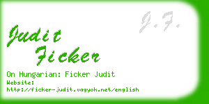 judit ficker business card
